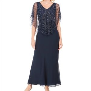 ✨ J Kara Beaded Overlay Gown